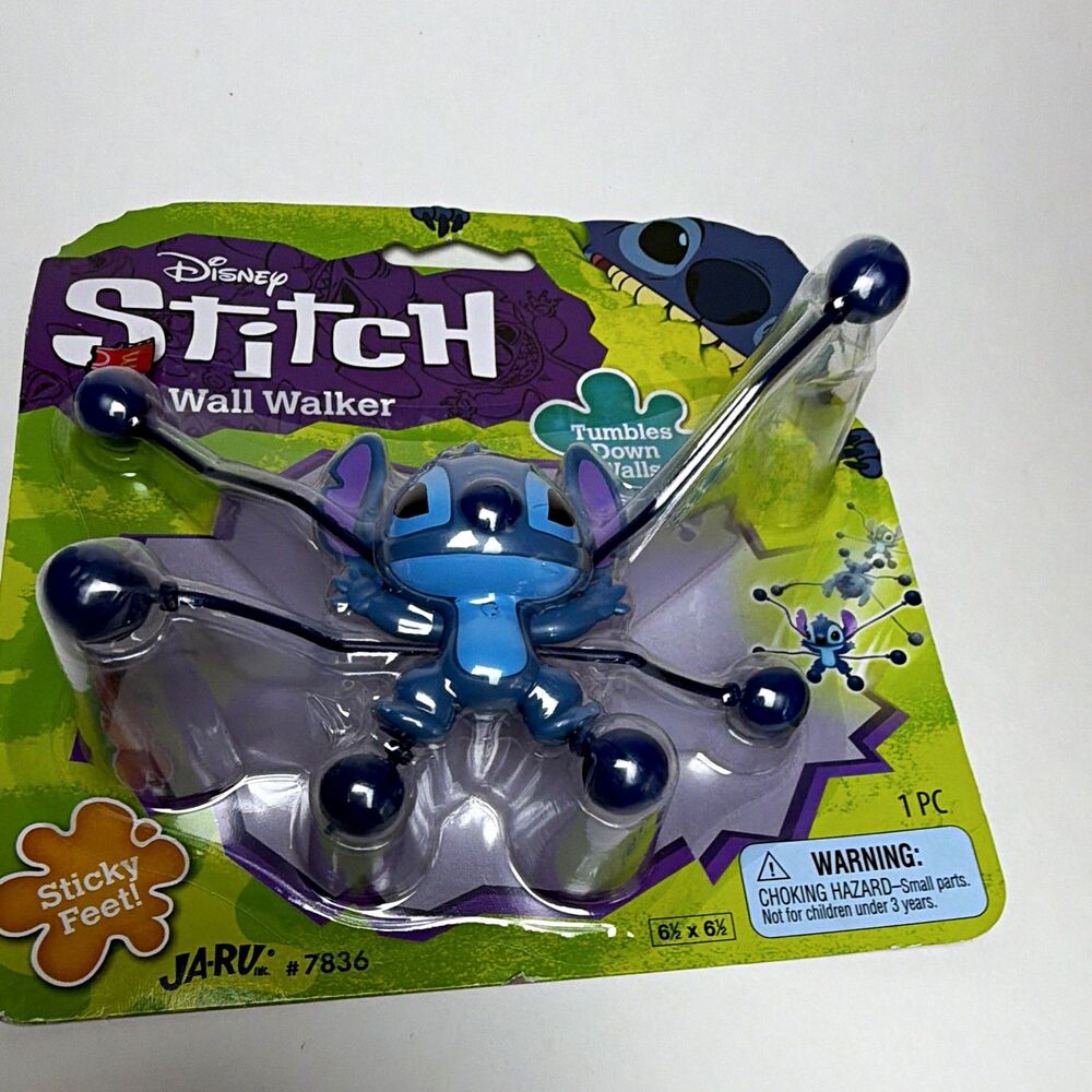 JA-RU Disney Stitch Wall Walker Sticky Feet Tumbling Toy, MPN 7836